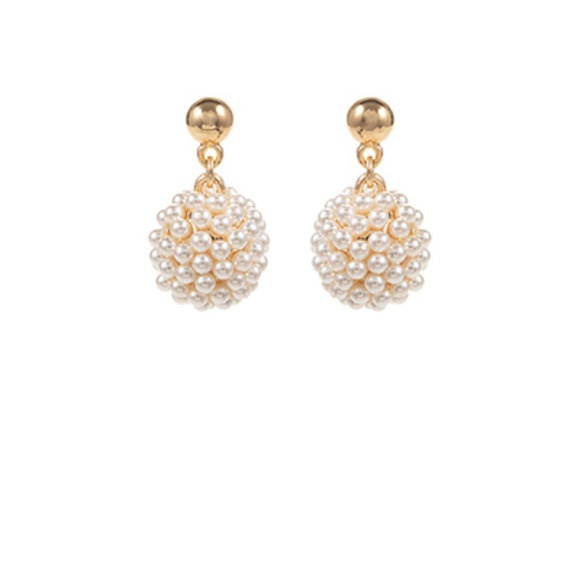 Pearl Ball Dangling Earrings - Picture 1 of 1